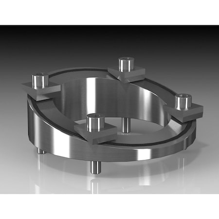 Saginaw Control & Engineering Angle Adaptor, 1.57 in. H x 5.12 in. W x 5.14 in. L, 304 Stainless Steel SCE-SAS14A